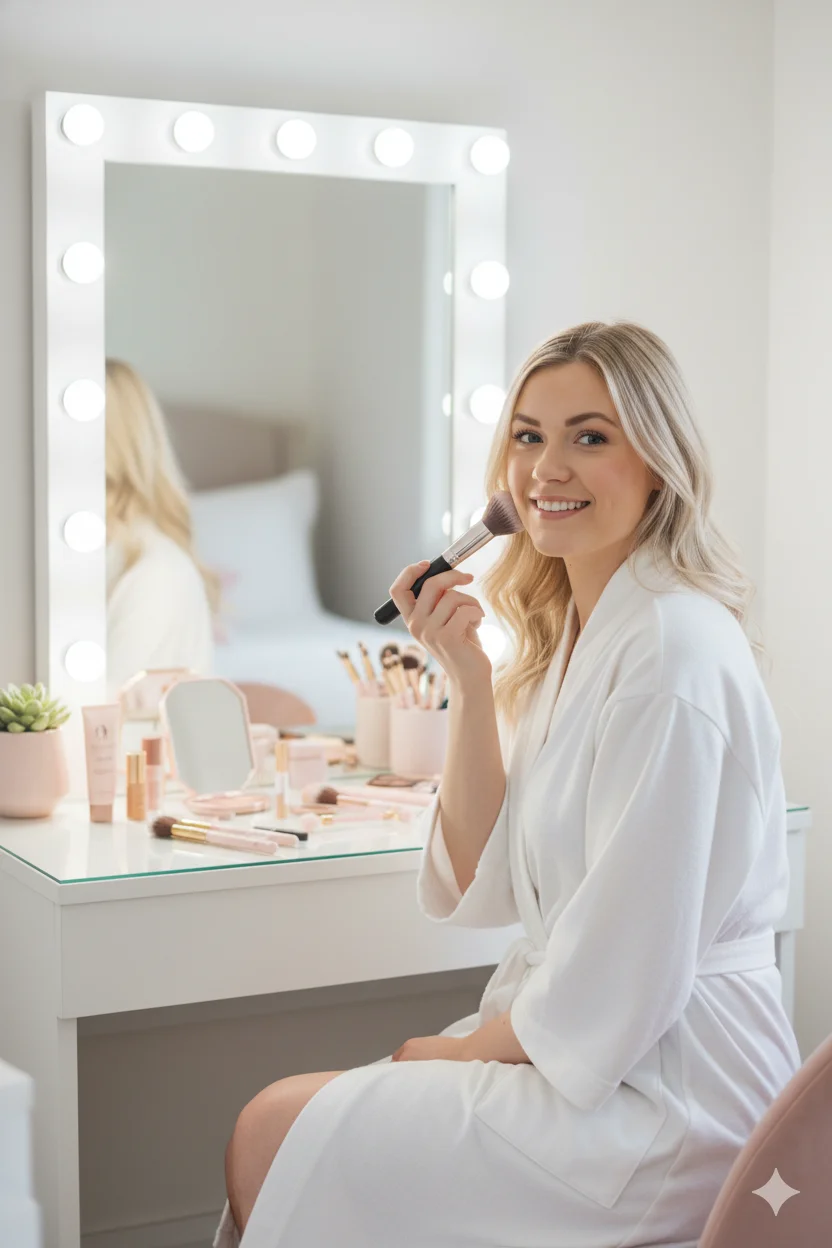 Tocador de maquillaje - Autoexpresión que se mantiene natural, no sobreeditada